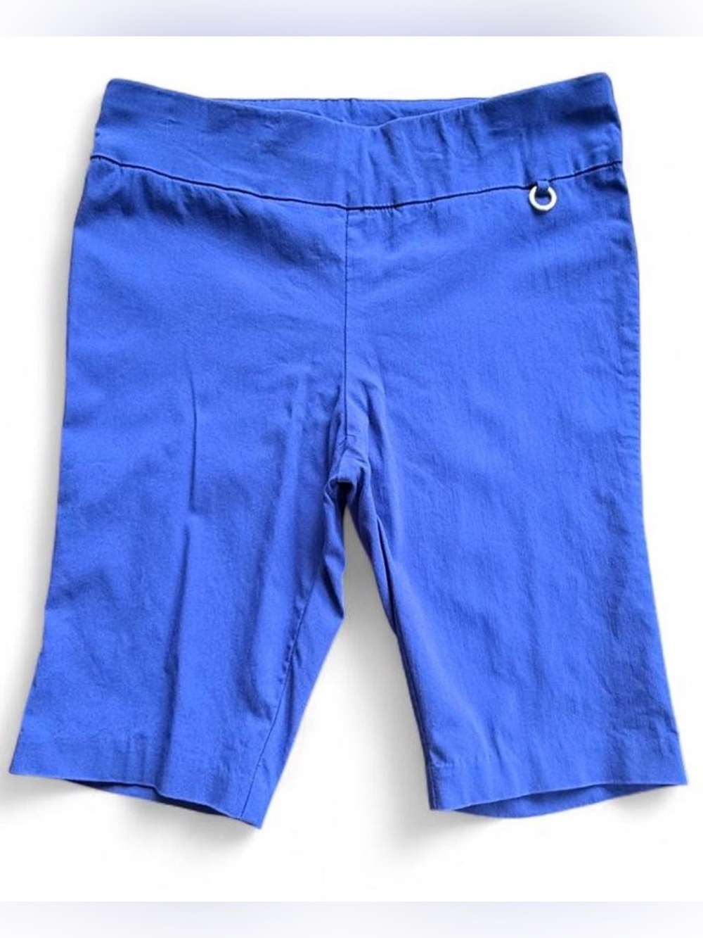 Rafaella Cobalt Blue Women's Bike Shorts with Silver Ring